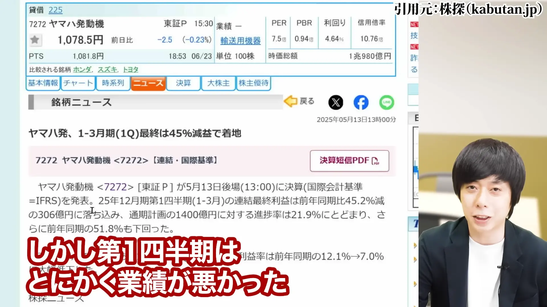 ヤマハ発動機 株価 株主優待 配当 株価 今後 株価 下落 理由 配当 決算 配当利回り 100株いくら