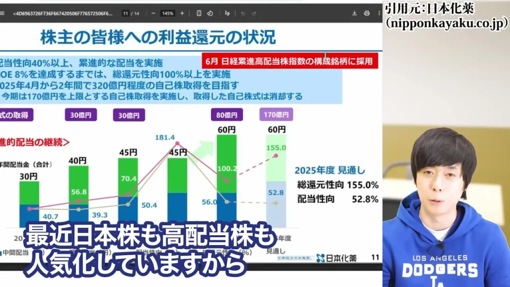 防衛株の今後、防衛株の配当利回り、防衛株の累進配当