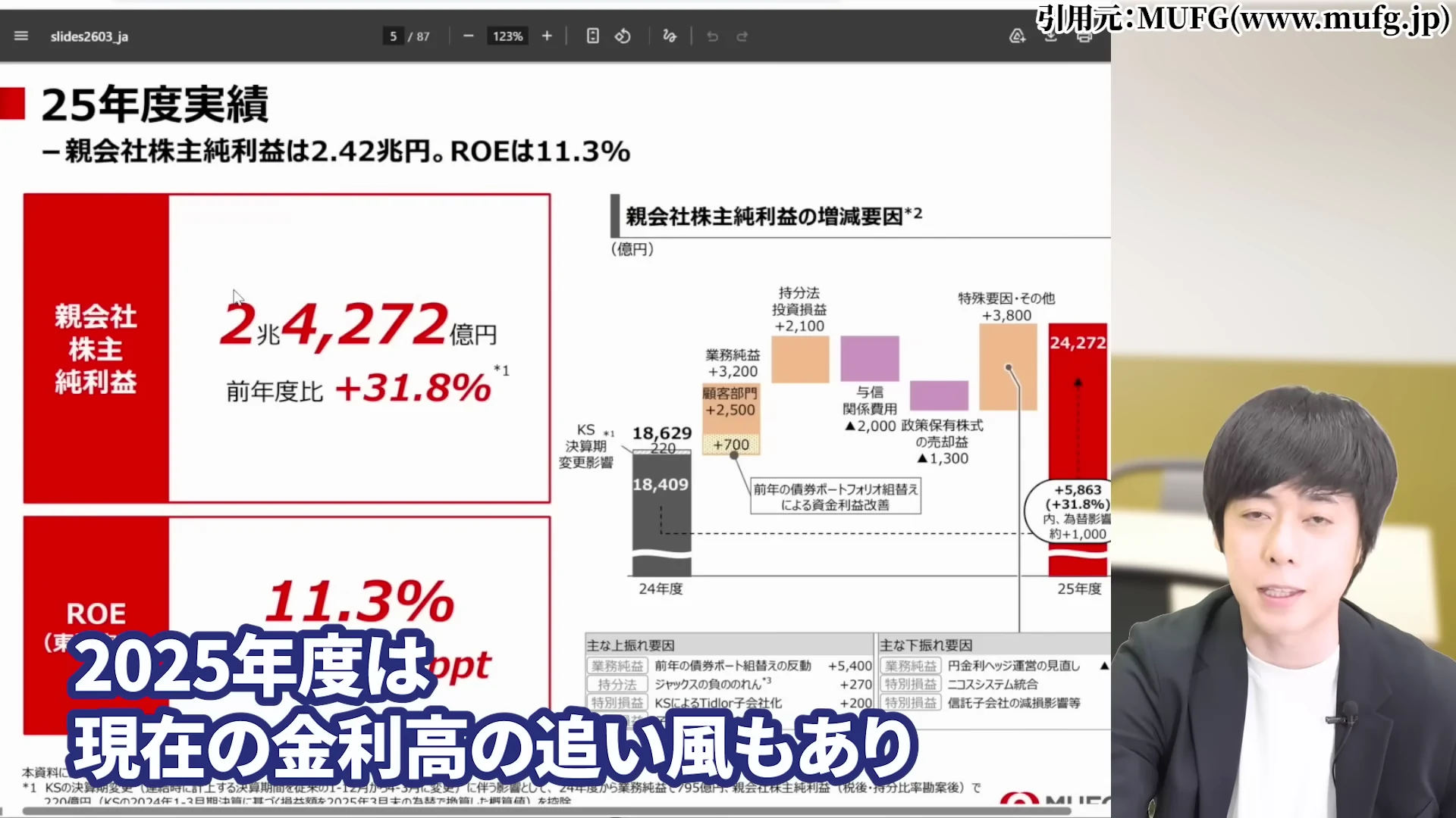 児玉一希氏による三菱UFJの株価はなぜ上がる?時価総額42兆円で日本一になった現状分析の解説3