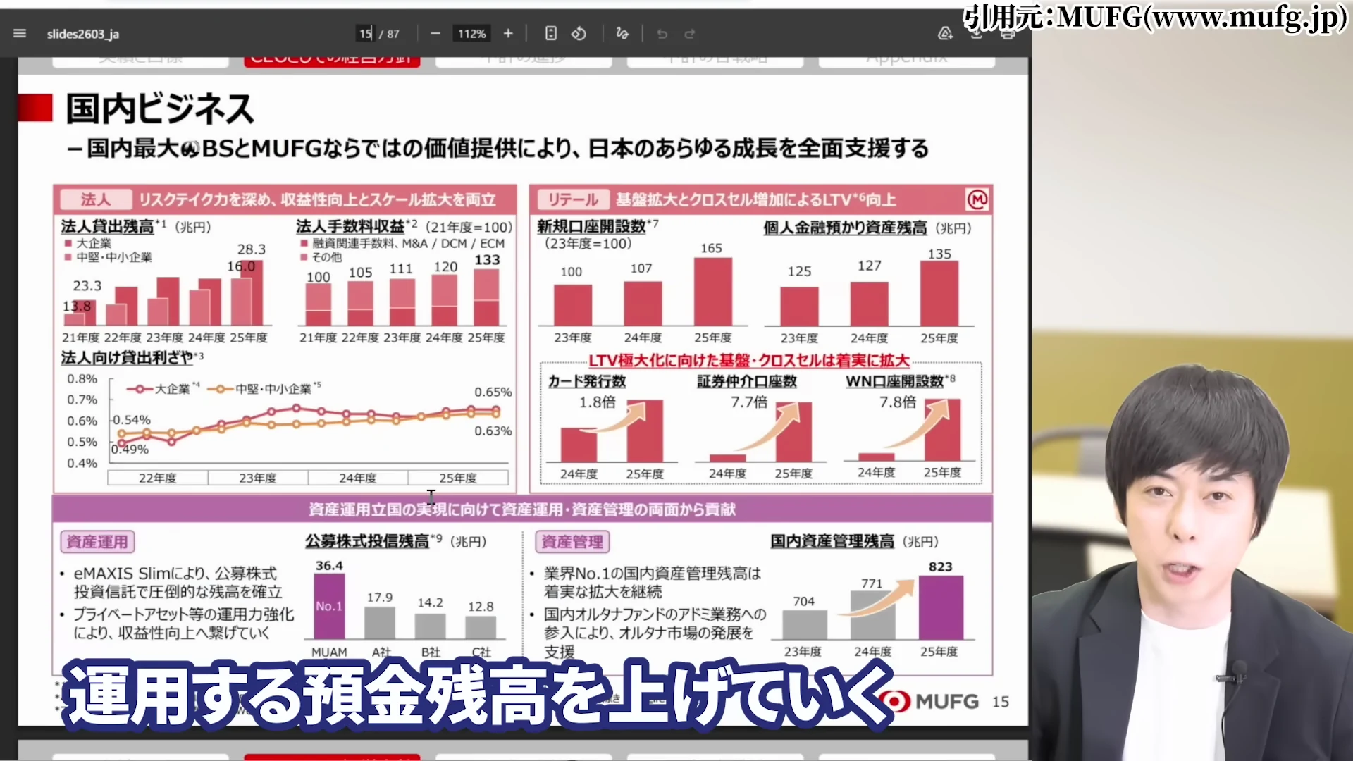 児玉一希氏による純利益はメガバンク首位——三井住友・みずほとの比較の解説1